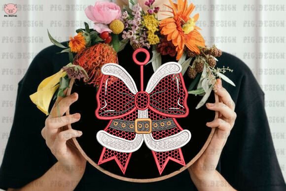 Christmas Bows Freestanding Lace Ear - Image 3