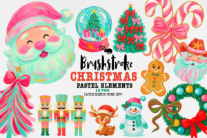 Christmas Brushstroke Elements Bundle