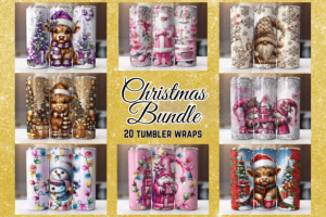 Christmas Bundle 20 Tumbler Wraps