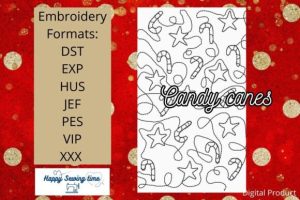 Alternative view of Christmas Candy Cane Quilting E2E