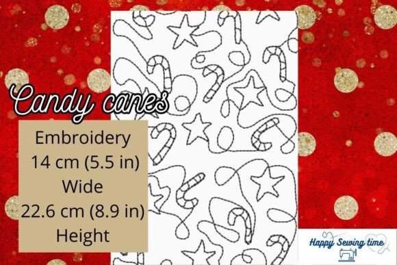 Christmas Candy Cane Quilting E2E - Image 3