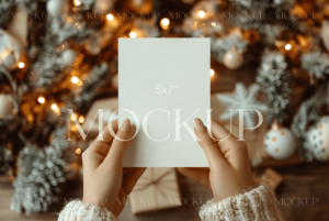 Christmas Card Mockup, Invite Mockup