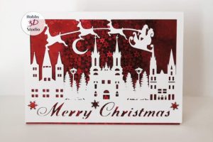Alternative view of Christmas Card SVG Paper Cut Templates