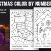 Christmas Color by Number Page for Kids