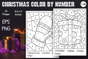 Alternative view of Christmas Color by Number Page for Kids