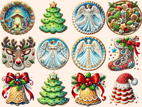 Christmas Cookies Clipart P1 - Image 2