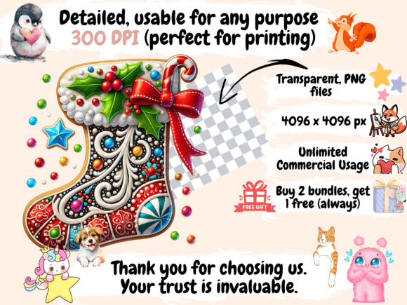 Christmas Cookies Clipart P1 - Image 5