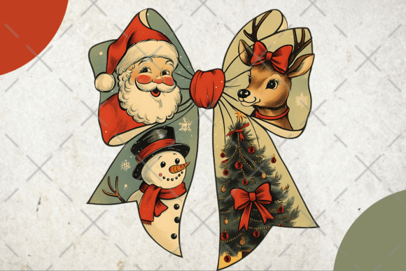 Christmas Coquette Bow PNG