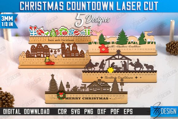 Christmas Countdown Laser Cut Bundle