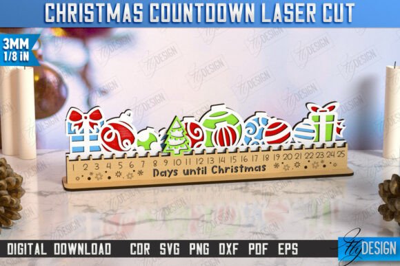 Christmas Countdown Laser Cut Bundle - Image 3