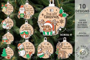 Christmas Countdown Ornaments Bundle