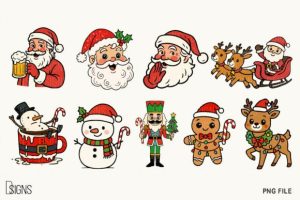 Alternative view of Christmas Cute Characters Animals Bundle