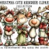 Christmas Cute Reindeer Clipart
