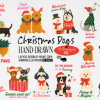 Christmas Dog Hand-Drawn PNG Bundle