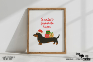 Alternative view of Christmas Dog Hand-Drawn PNG Bundle