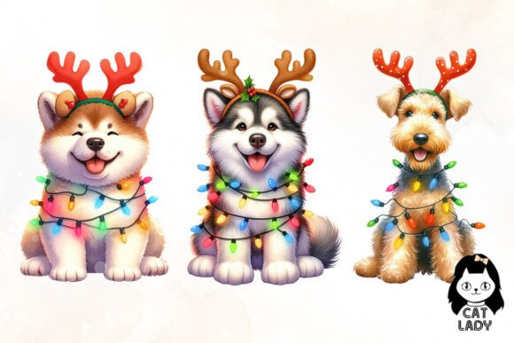Christmas Dog Sublimation Clipart Part 3 - Image 4