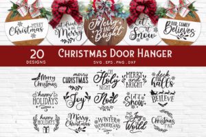 Christmas Door Hanger Welcome Sign Svg