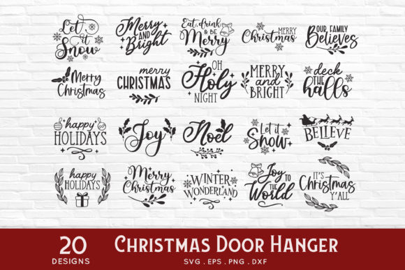 Christmas Door Hanger Welcome Sign Svg - Image 2