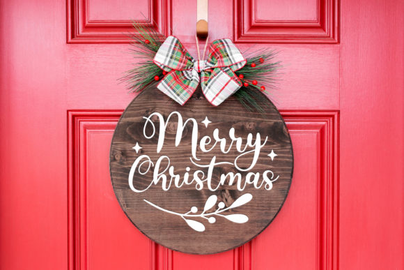 Christmas Door Hanger Welcome Sign Svg - Image 3