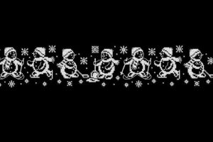 Alternative view of Christmas Embroidery Design. Border.