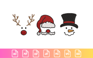 Christmas Faces Trio