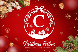 Christmas Festive Monogram Font
