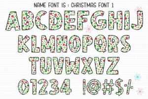 Alternative view of Christmas Font Font