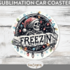 Christmas Freezin' Skeleton Car Coaster