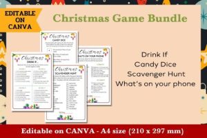 Christmas Game Bundle #2 - Editable