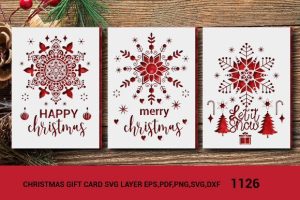 Christmas Gift Card Bundle SVG Layer1126