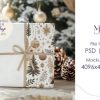 Christmas Gift Wrapping Paper Mockup PSD