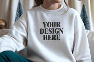 Alternative view of Christmas Gildan 18000 Mockup Bundle