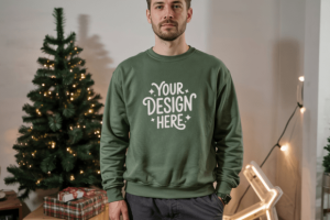 Alternative view of Christmas Gildan 18000 Mockup Bundle
