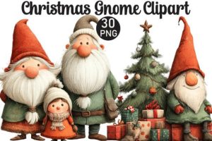 Christmas Gnome Clipart