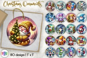 Christmas Gnomes Ornaments Bundle