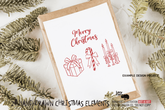 Christmas Hand-Drawn Element PNG Bundle - Image 5