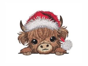 Christmas Highland Cow
