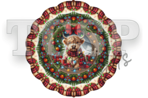 Alternative view of Christmas Highland Cow Wind Spinner