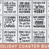 Christmas Holiday Coaster SVG Bundle