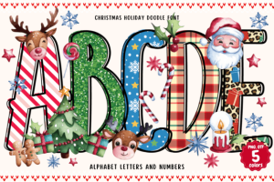 Christmas Holiday Doodle Font