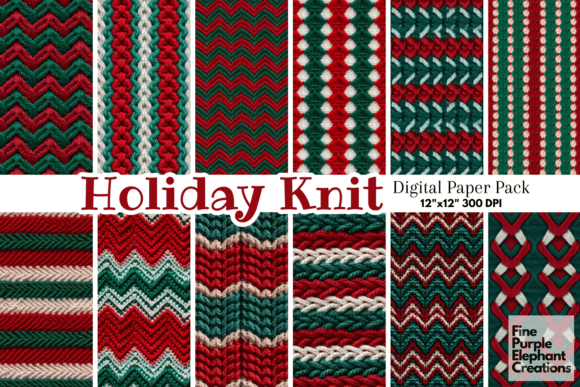 Christmas Holiday Knit Fabric Texture
