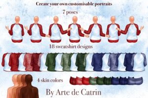 Alternative view of Christmas Holidays Clipart, Best Friends