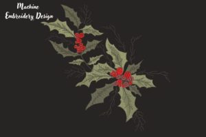 Alternative view of Christmas Holly Leaves and Berries 3