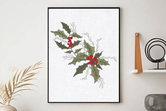 Christmas Holly Leaves and Berries 3 - Image 9