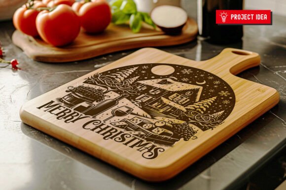 Christmas House Cutting Board Files - Image 6