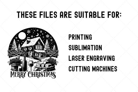 Christmas House Cutting Board Files - Image 3