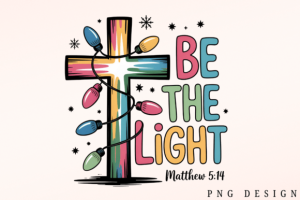 Alternative view of Christmas Jesus Cross Sublimation Design