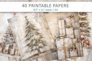 Christmas Junk Journal Papers