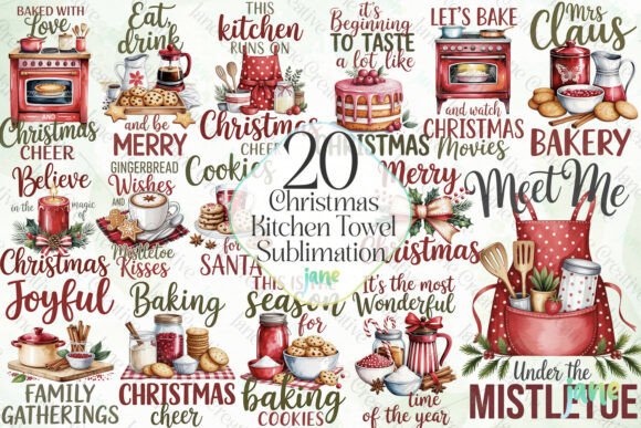 Christmas Kitchen Towel Sublimation
