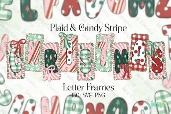 Christmas Letters SVG PNG Bundle
